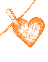 Askıda Turuncu Kalp