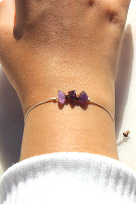 Doğal Ametist Taşı Bileklik – Huzur ve Sakinlik Taşı - 3