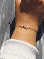 Doğal Pembe Kuvars Taşı Bileklik – Sevginin ve Şefkatin Taşı - TOFD