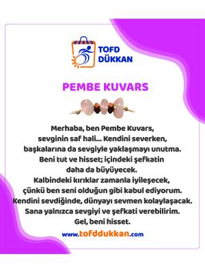 Doğal Pembe Kuvars Taşı Bileklik – Sevginin ve Şefkatin Taşı - 2