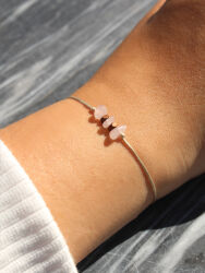 Doğal Pembe Kuvars Taşı Bileklik – Sevginin ve Şefkatin Taşı - 3