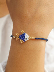 El Yapımı Miyuki Balık Desenli İp Bileklik - 2