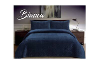 Homeilla Bianca Kadife Çift Kişilik Yatak Örtüsü Seti - 1