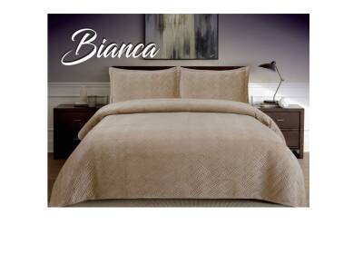 Homeilla Bianca Kadife Çift Kişilik Yatak Örtüsü Seti - 5