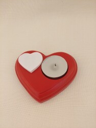 Sevgililer Günü El Yapımı Kalp Cam Bardak Küpe Mumluk Bileklik Hediye Kutusu - 5