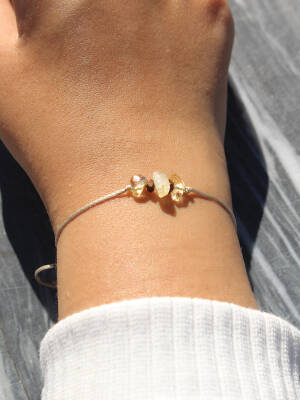 TOFD Dükkan Sitrin Taşı Bileklik - Neşe, Bolluk ve Şansın Enerjisi - 3